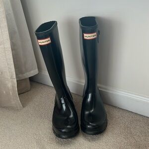 Hunter Original Kids Gloss Black Tall Boots